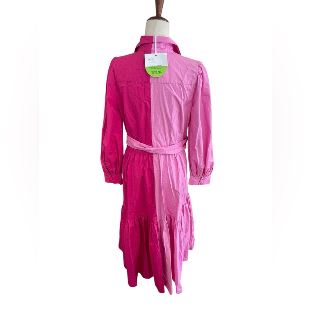 Christopher John Rogers x Target Two-Tone Pink Midi Shirt Dress New With Tags - Picture 9 of 16